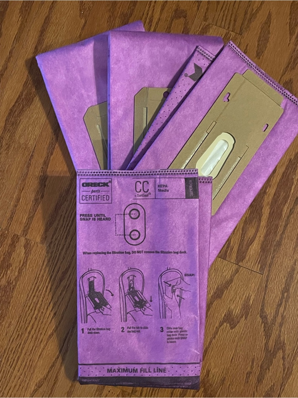 Oreck CC+ SaniSeal HEPA Vacuum Cleaner Bags – 4 Replacement Bags